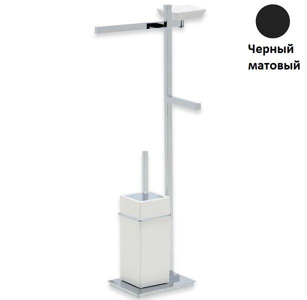 Мыльница + полотенцедержатель + бумагодержатель + ерш Stil Haus Urania Черный матовый U 21 23