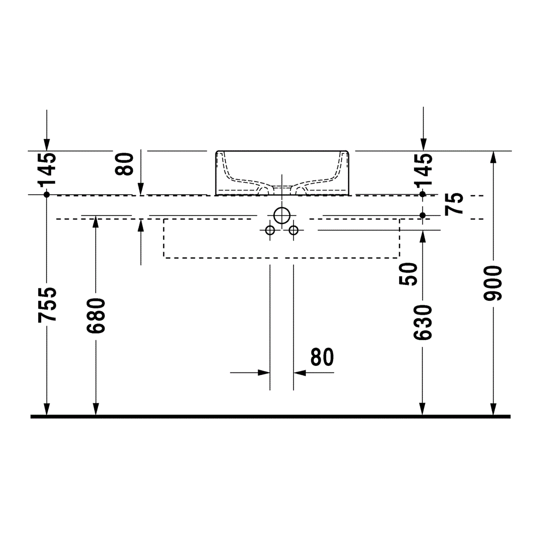 Раковина накладная Duravit Starck 1 0445460000 46 см