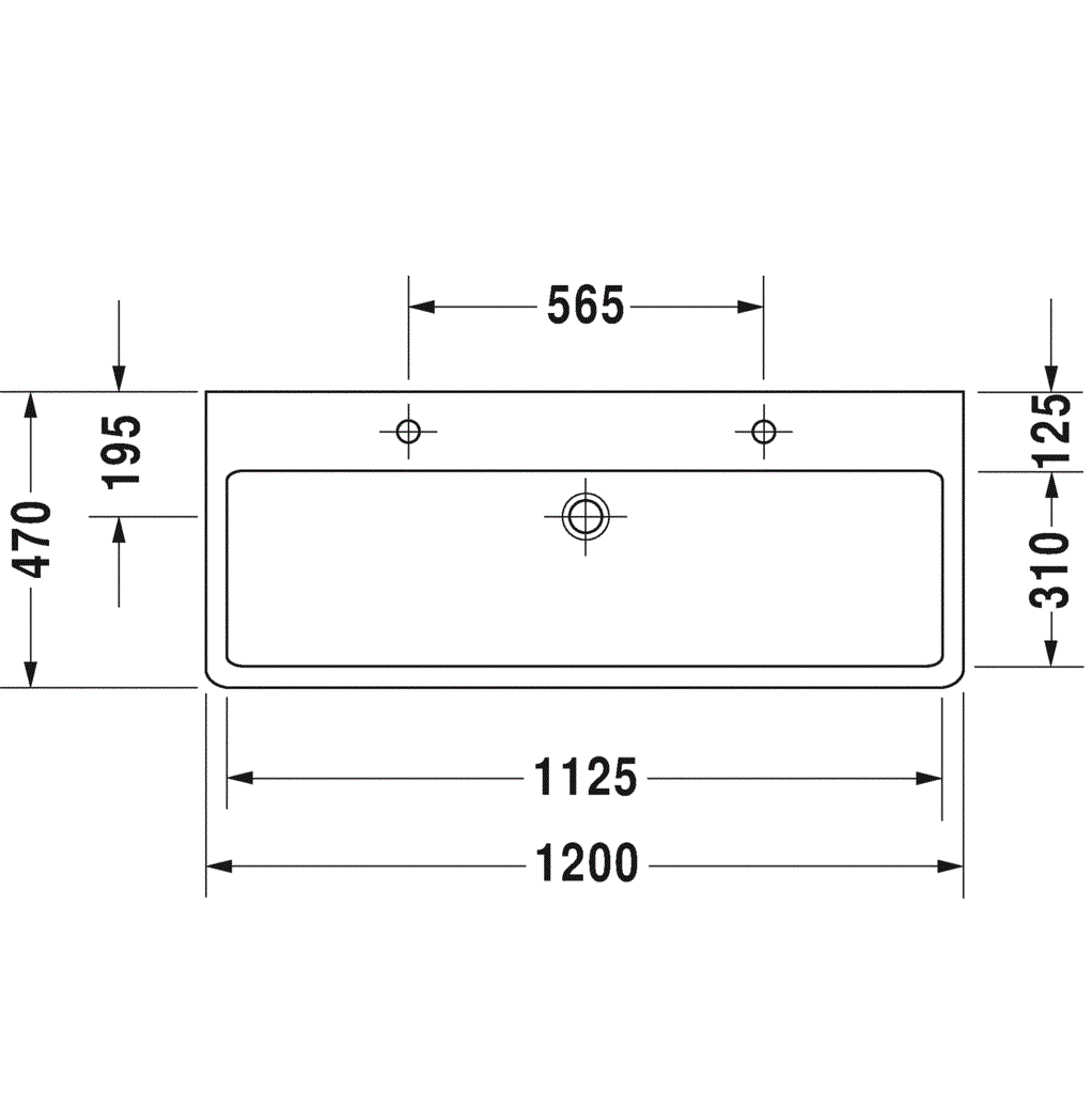 Раковина для мебели Duravit Vero 0454120826 120x47