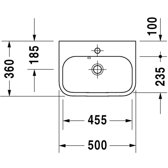 Раковина подвесная Duravit Happy D.2 0710500060 50x36