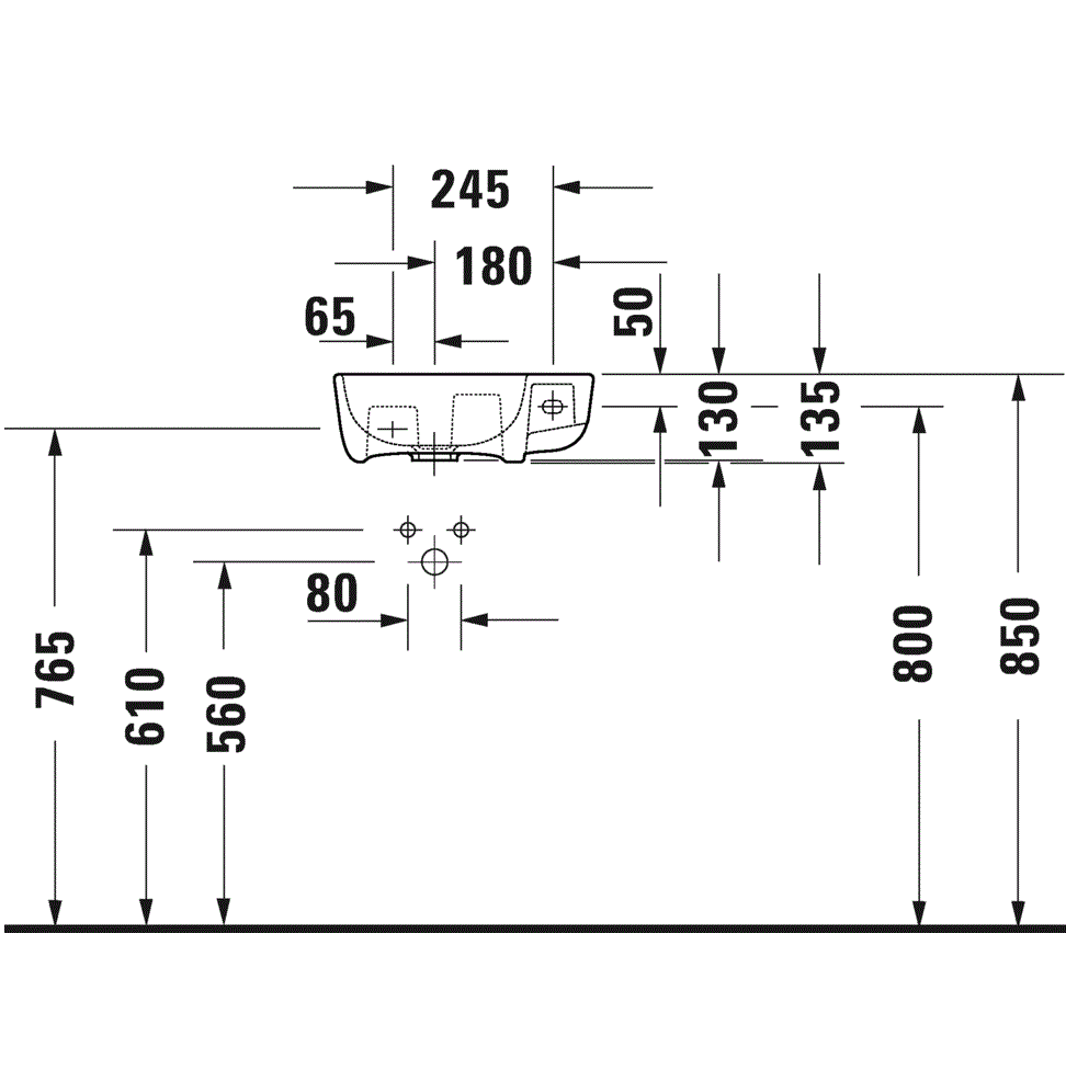 Раковина подвесная Duravit ME by Starck 0717400000 40x22