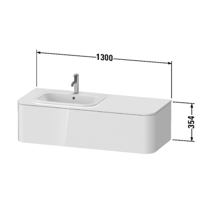 Тумба подвесная Duravit Happy D.2 Plus HP4952M2222 130x55
