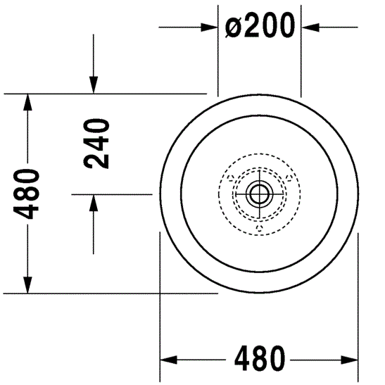Раковина накладная Duravit Bagnella 0451480000 48 см
