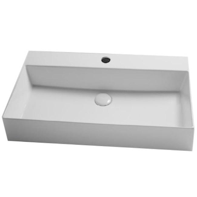 Раковина подвесная/накладная Azzurra Elegance Squared ELLP075450QMBI/(EQA75M bi)*1 75х45