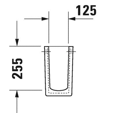 Полупьедестал Duravit Starck 3 0865180000 16x24