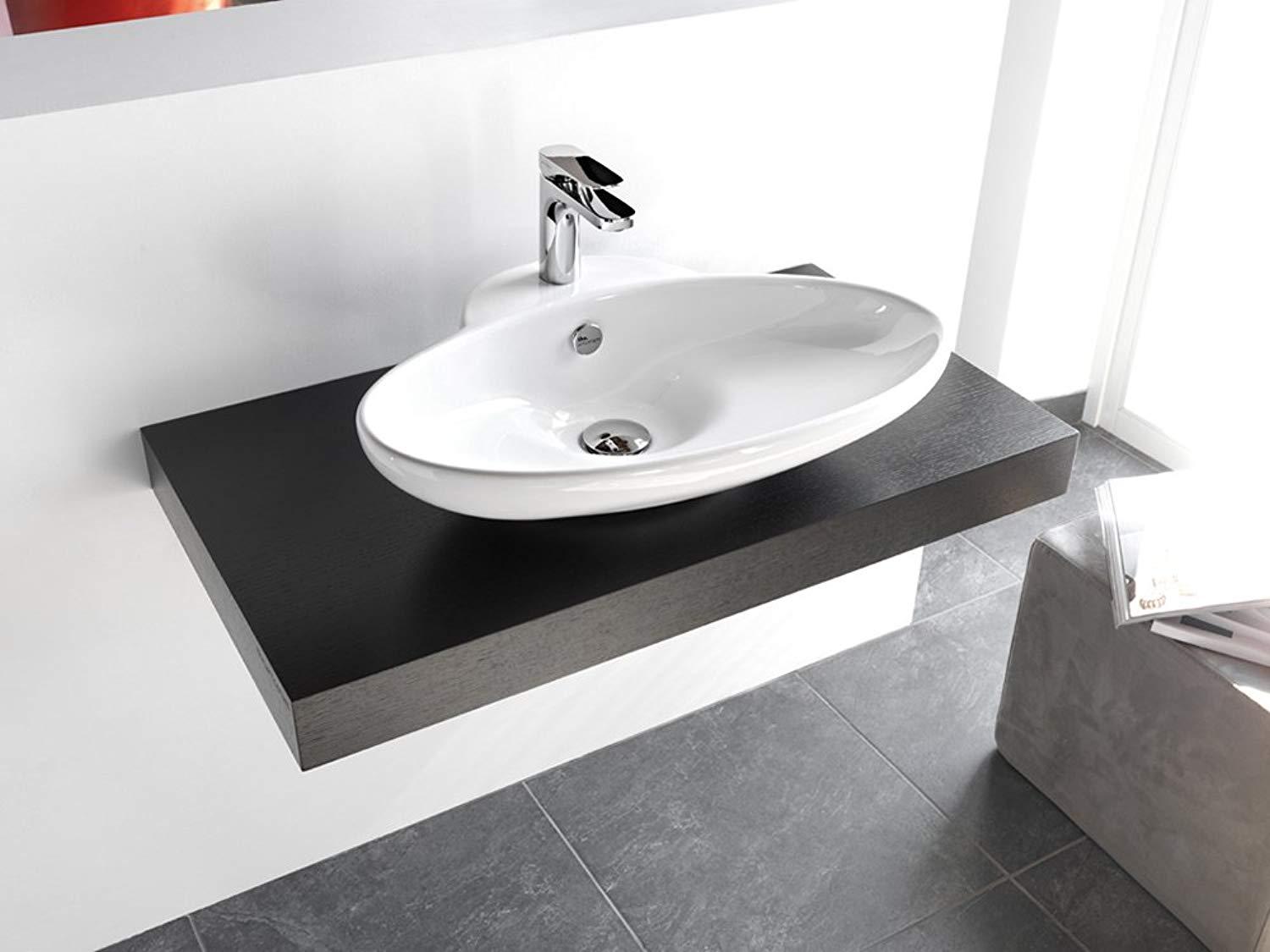 Раковина накладная Artceram Washbasins Fuori TFL004 01 00 bi*1 63х47