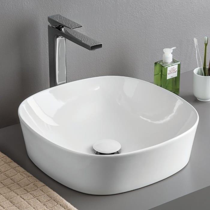 Раковина накладная Artceram Ghost GHL001 01 00 bi*0 42х42