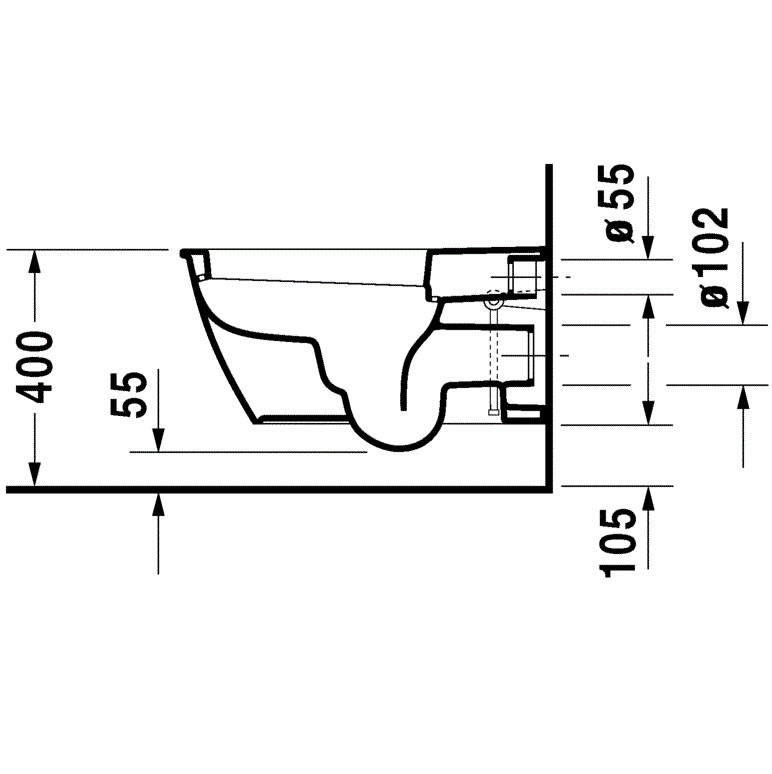 Унитаз подвесной Duravit Darling New 2544090000 62x37