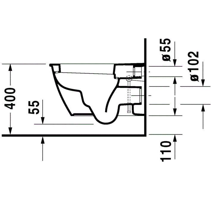 Унитаз подвесной Duravit Darling New 2545090000 54x37