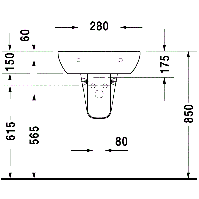 Раковина подвесная Duravit D-Code 23105500002 55x43