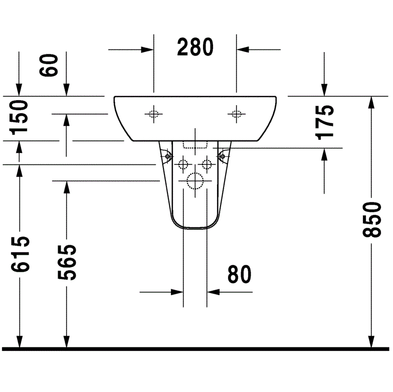 Раковина подвесная Duravit D-Code 23105500302 55x43
