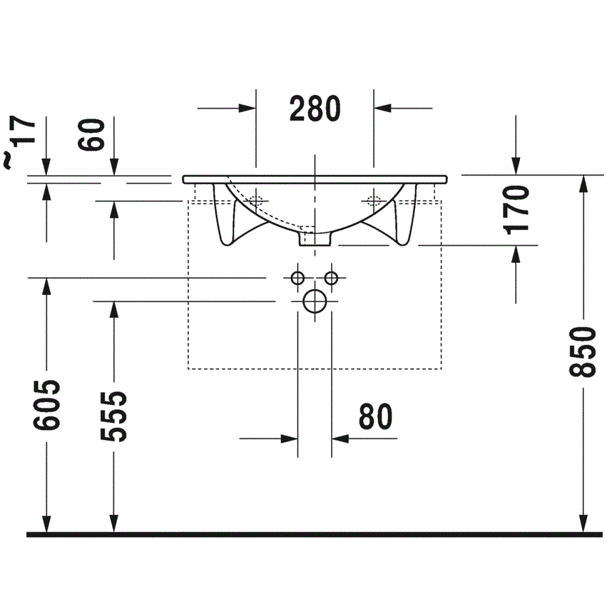 Раковина для мебели Duravit Darling New 0499630000 63x52