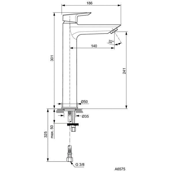 Смеситель для раковины Ideal Standard Tesi A6575AA