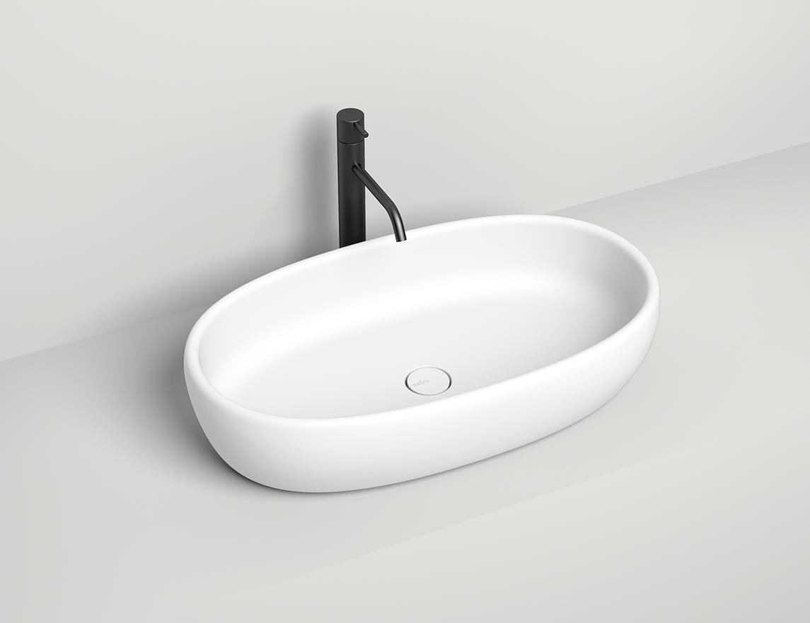 Раковина накладная Salini Luce S-Stone 110721M 69x39.5x15.5 (белый матовый), без донного клапана