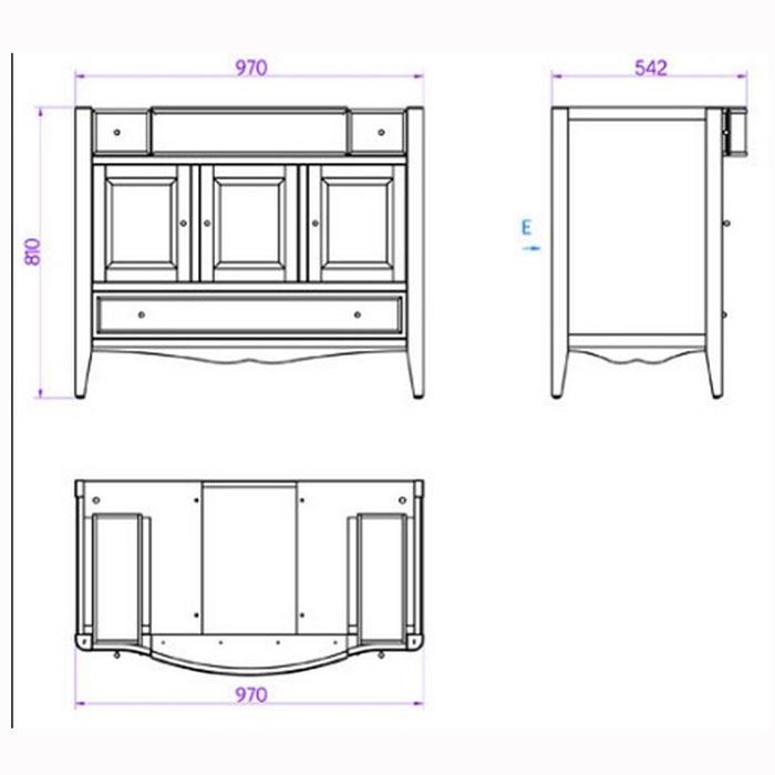 Комплект мебели TW Veronica Nuovo VER6105-G+AR874bi*1