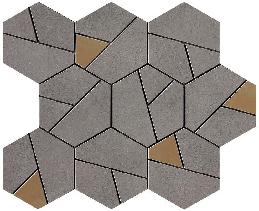Мозаика Atlas Concorde Boost Smoke Mosaico Hex Yellow AN68 25х28.5