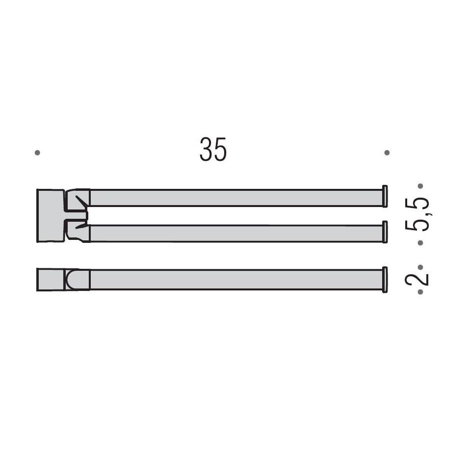 Полотенцедержатель двойной Colombo Design Lulu B6212