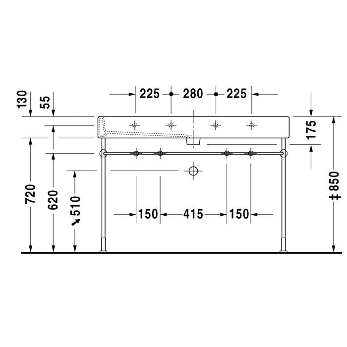 Раковина для мебели Duravit Vero 0454120826 120x47