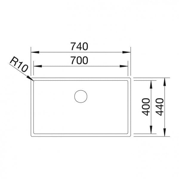 Мойка кухонная Blanco Claron 700-U Durinox 523387 74х44