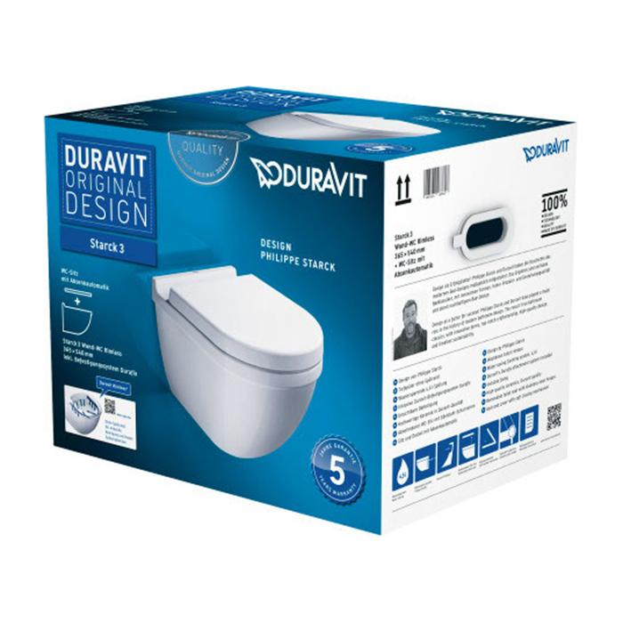 Комплект: подвесной унитаз + сиденье Duravit Starck 3 45270900A11 54x36