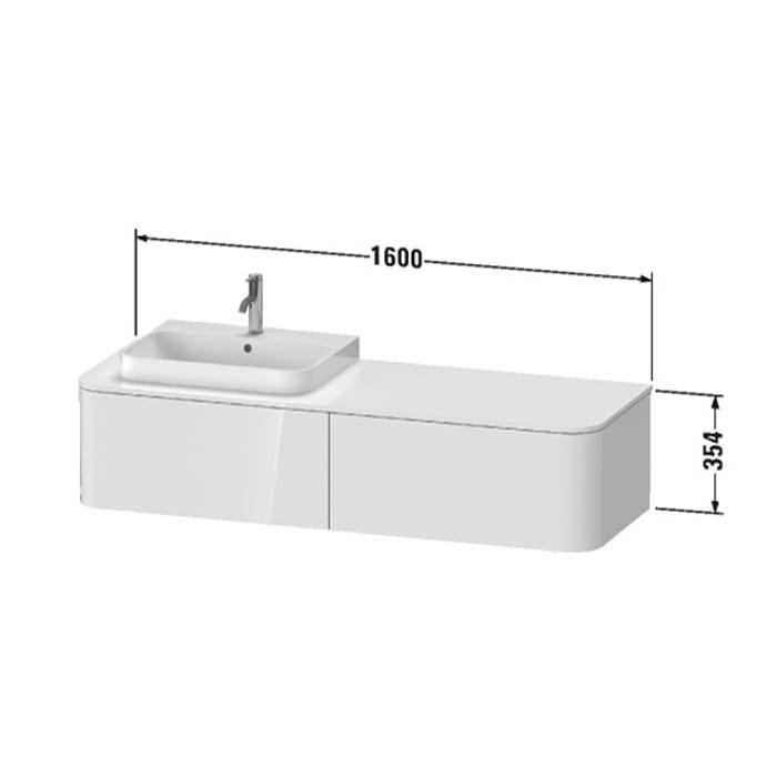 Тумба подвесная Duravit Happy D.2 Plus HP4944R2222 160x55