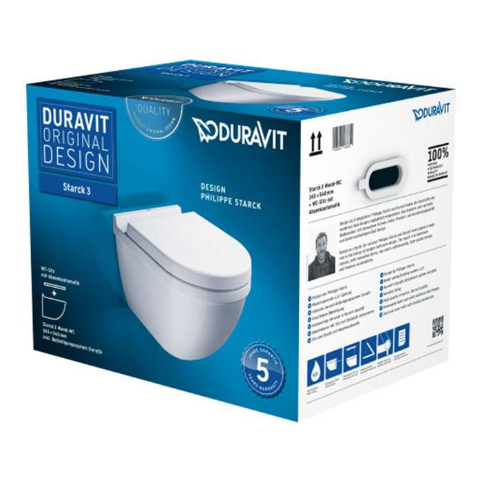 Комплект: подвесной унитаз + сиденье Duravit Starck 3 42250900A1 54x36