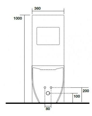 Бачок Kerasan Ego 2482 bi 100х36