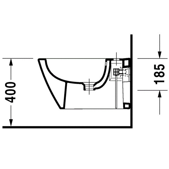 Биде подвесное Duravit Starck 2 2271150000 54x37