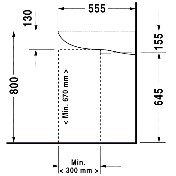 Раковина подвесная Duravit D-Code 23126000002 60x55