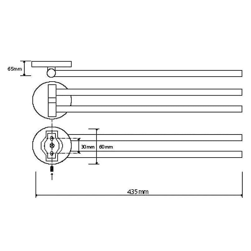 Полотенцедержатель двойной Bemeta Alfa 102404101