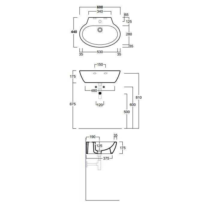 Раковина подвесная Simas Lft Spazio LFT24bi*1 60х44