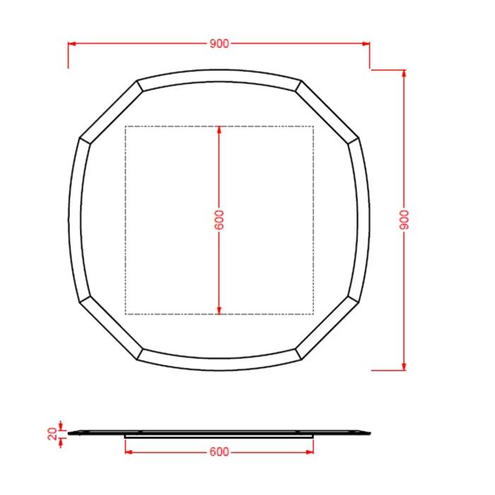 Зеркало Artceram Civitas CIA011 90х90