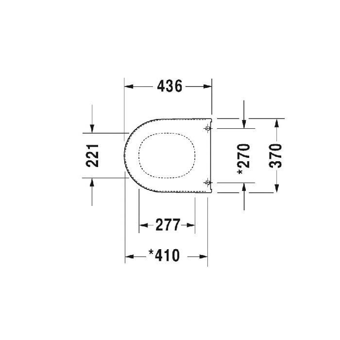 Сиденье Duravit Starck 3 0063810000 43x37