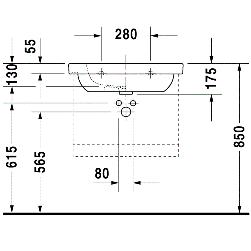 Раковина для мебели Duravit D-Code 03426500602 65x48