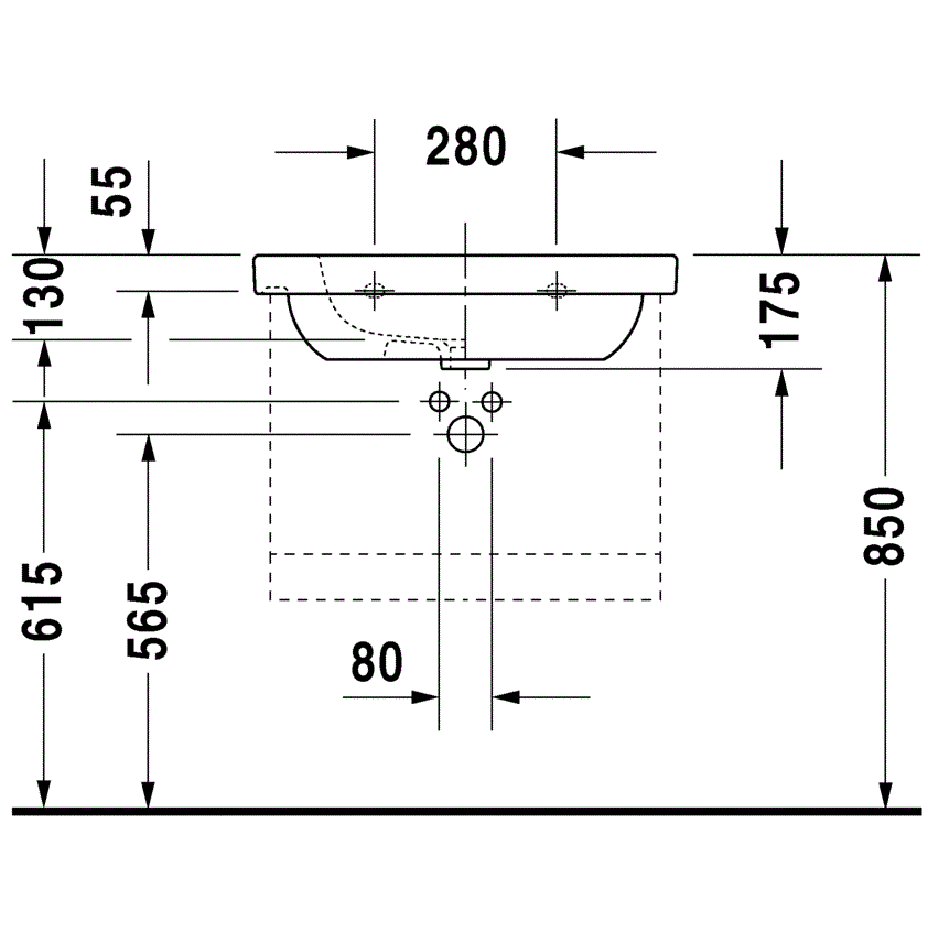 Раковина для мебели Duravit D-Code 03426500002 65x48