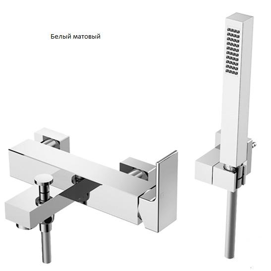 Смеситель для душа и ванны Gattoni Kubik Bianco Opaco 2500/25BO