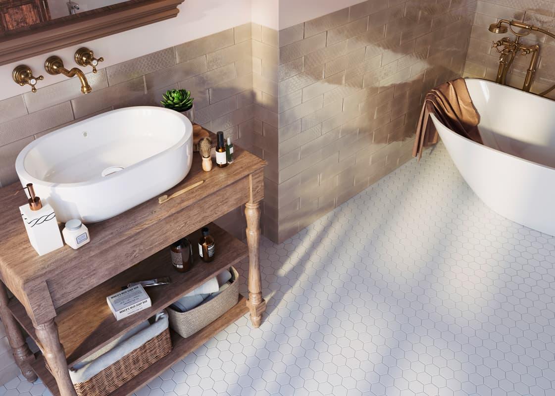 Мозаика Starmosaic Hexagon Small White Matt IDL1005 27.2х28.2