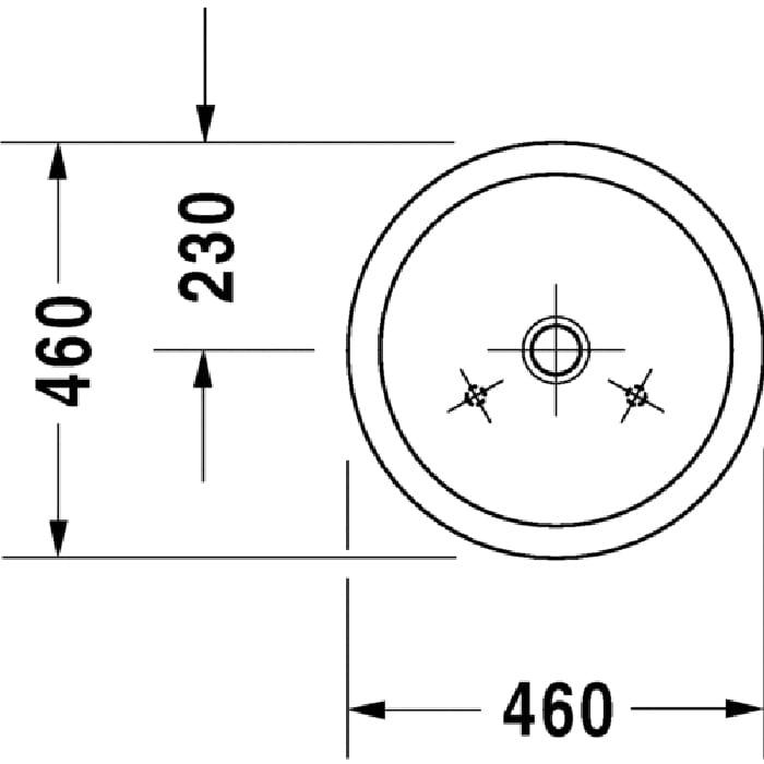 Раковина накладная Duravit Starck 1 0445460000 46 см