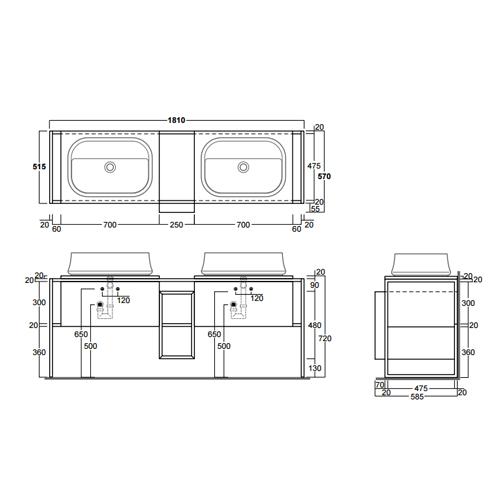 Структура металлическая Simas Frame FM2 181х57