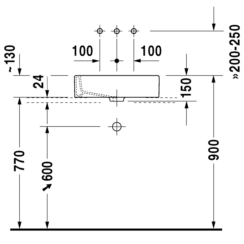 Раковина для мебели Duravit Vero 0455500000 50x38