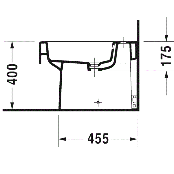 Биде напольное Duravit Vero 2240100030 57x37