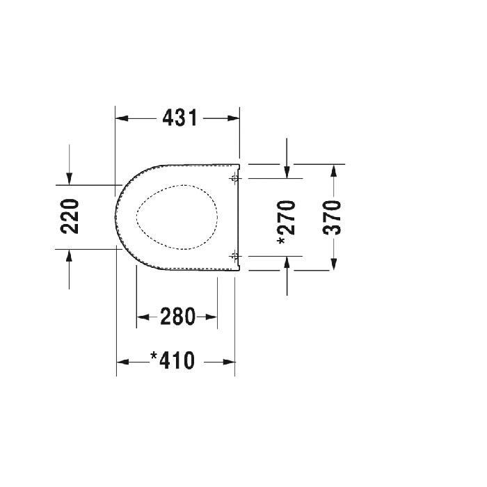 Сиденье Duravit Starck 2 0069890000 43x37