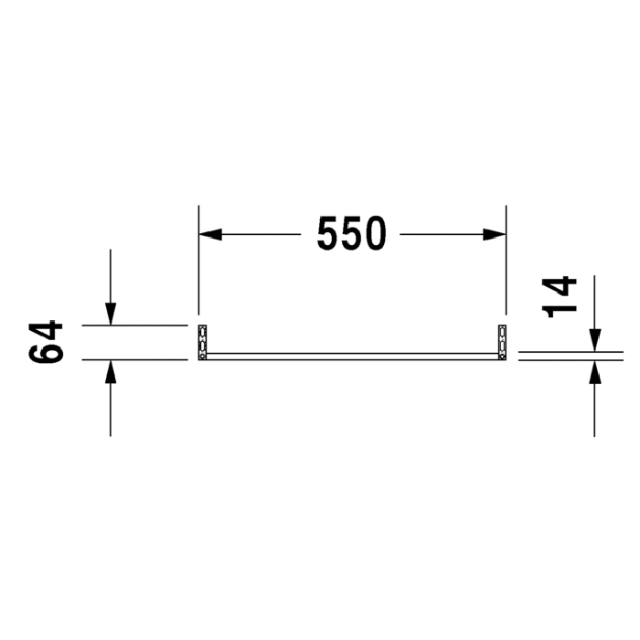 Полотенцедержатель Duravit Vero 0030371000 55 см