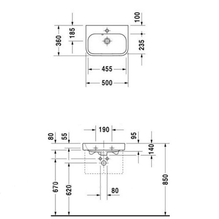 Раковина для мебели Duravit Happy D.2 0710500000 50x36