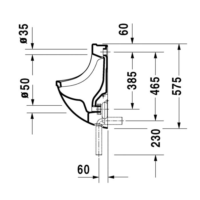 Писсуар Duravit Starck 3 0821350007 33x35