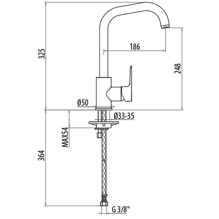 Смеситель для кухни Gattoni H2Omix3000 3068/30C0cr