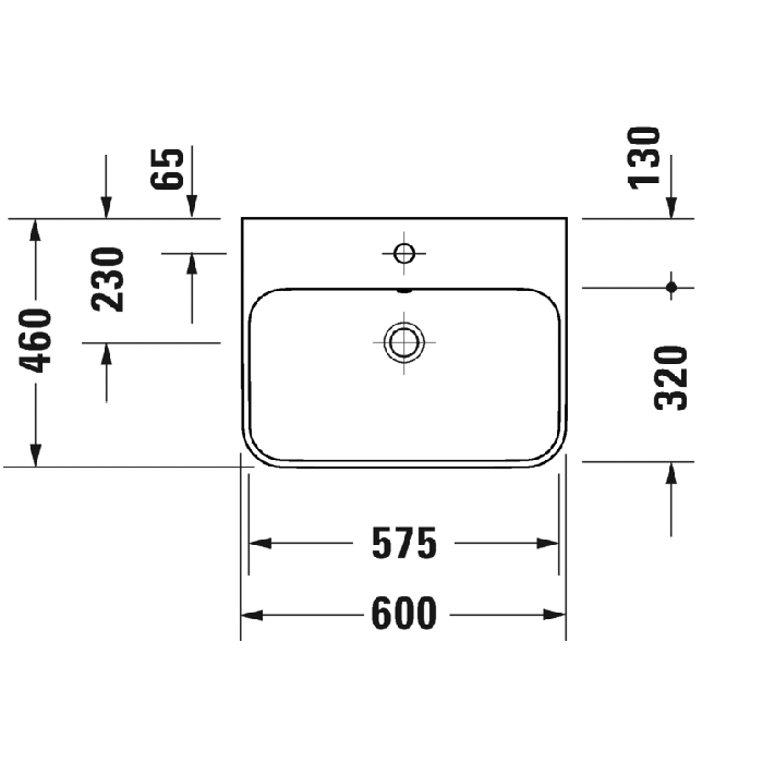 Раковина накладная Duravit Happy D.2 Plus 2360500000 50x40