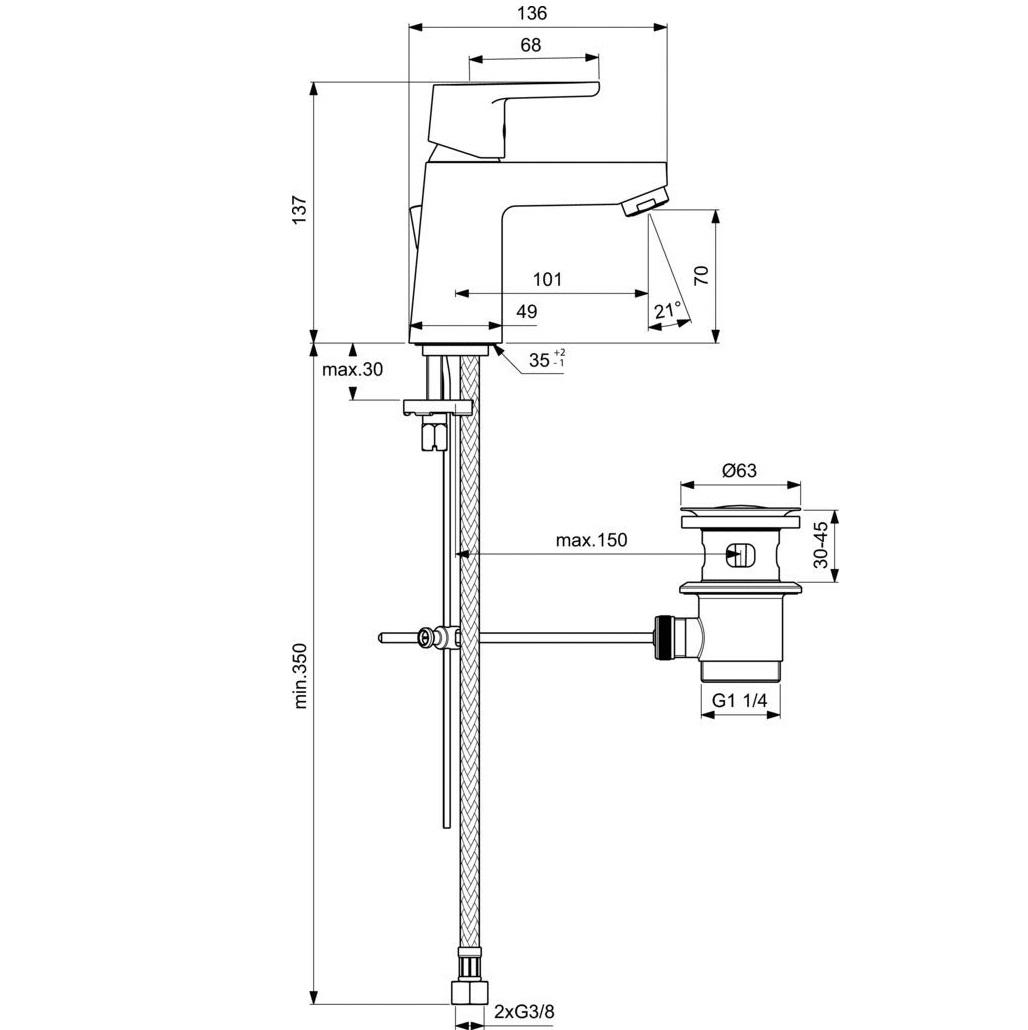 Смеситель для раковины Ideal Standard Vito B0406AA