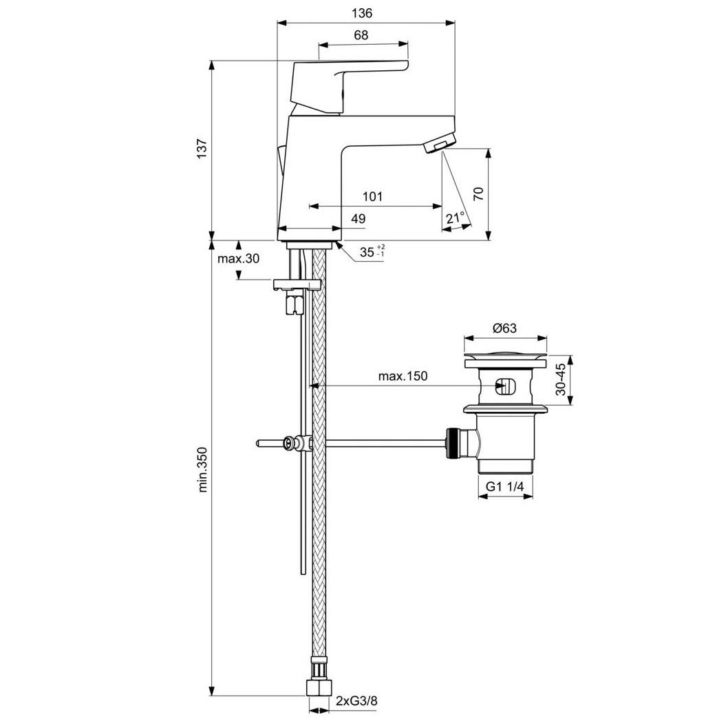 Смеситель для раковины Ideal Standard Vito B0405AA
