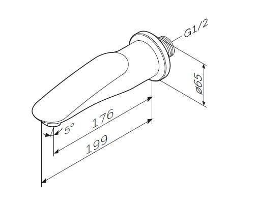 Излив для ванны AM.PM Sensation F3070000